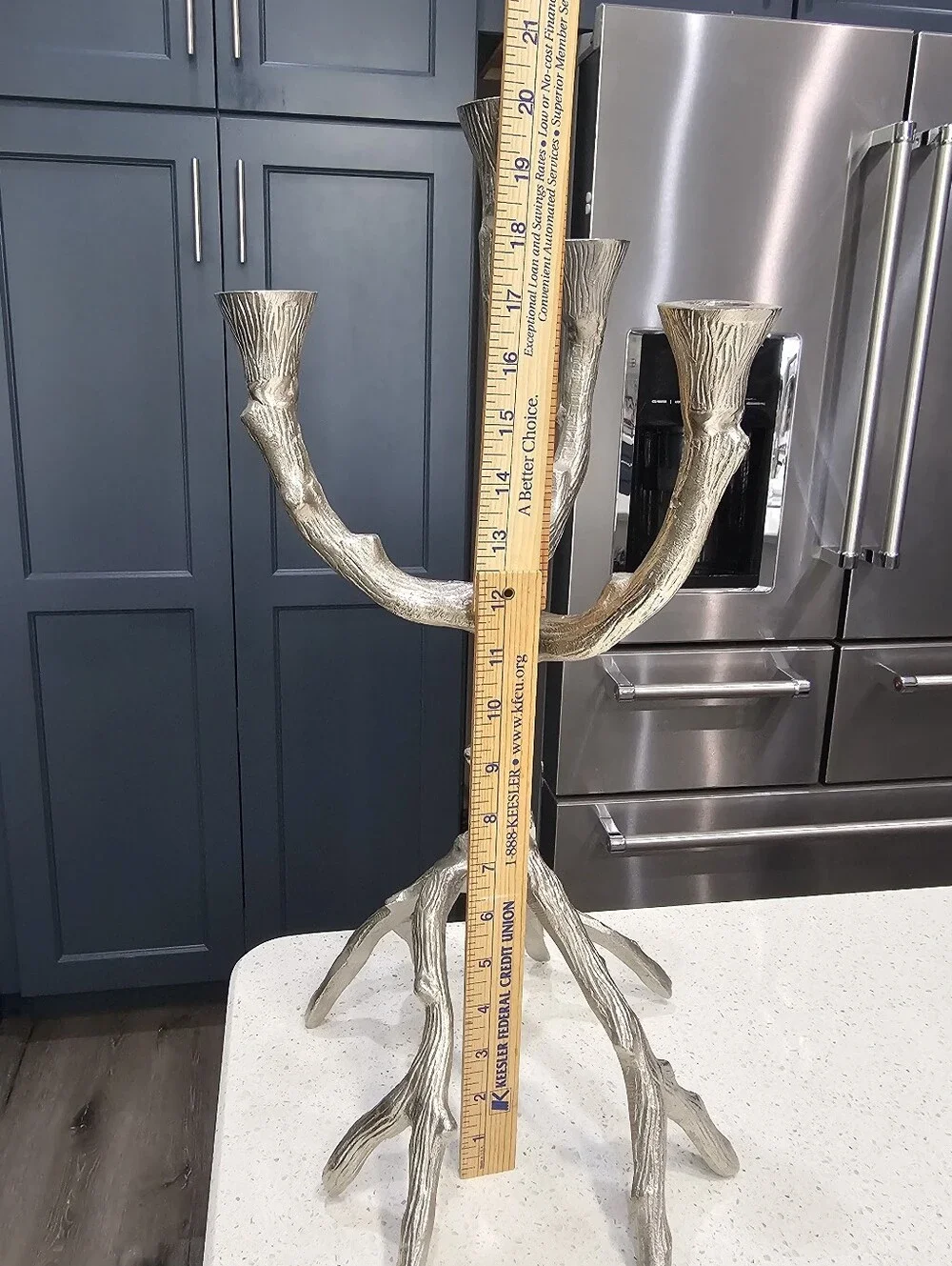 Metal Tree Branch Candelabra